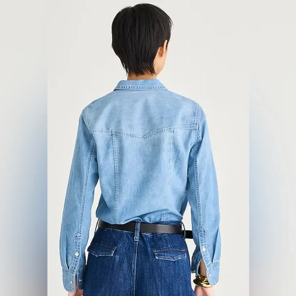 J. Crew Denim Chambray shirt 12 NWT - Picture 2 of 15